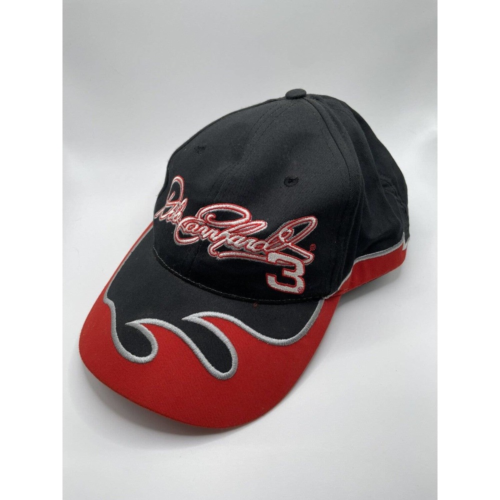 Vintage NASCAR Dale Earnhardt #3 Competitors View Black And Red Snapback RCR Hat